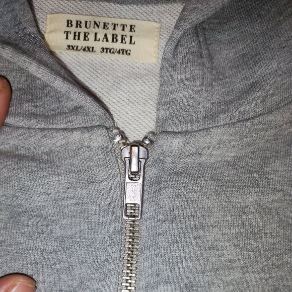 NWT Brunette the Label 3XL-4XL Middle Sister Full Zip Hoodie, Classic Gr… - Picture 10 of 14